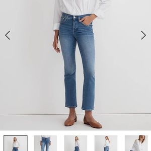 Madewell kick out crop jeans in Mather wash